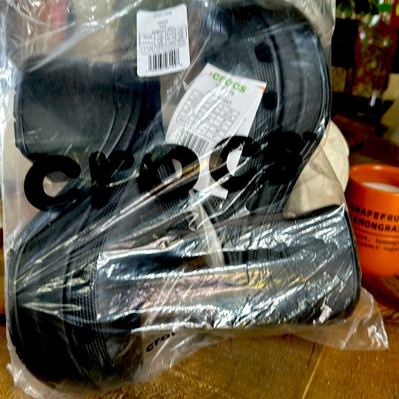 NEW Crocs Womens Classic Siren EVA Heel Platform Clog Black Noir or Bone Size 8 - Picture 1 of 10